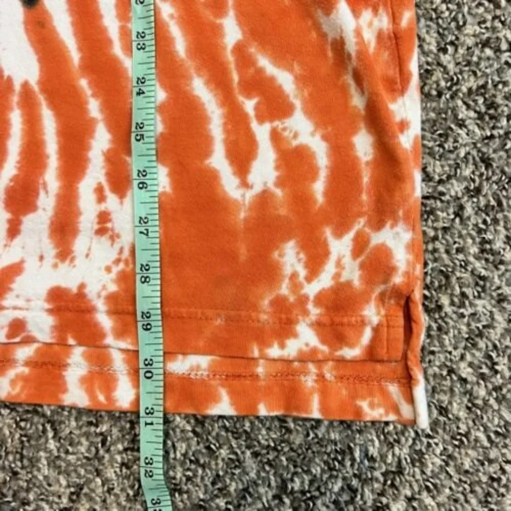 Evolution in Design XL Tie Dye SAVAGE Orange Blue Graphic Short Sleeve T-shirt